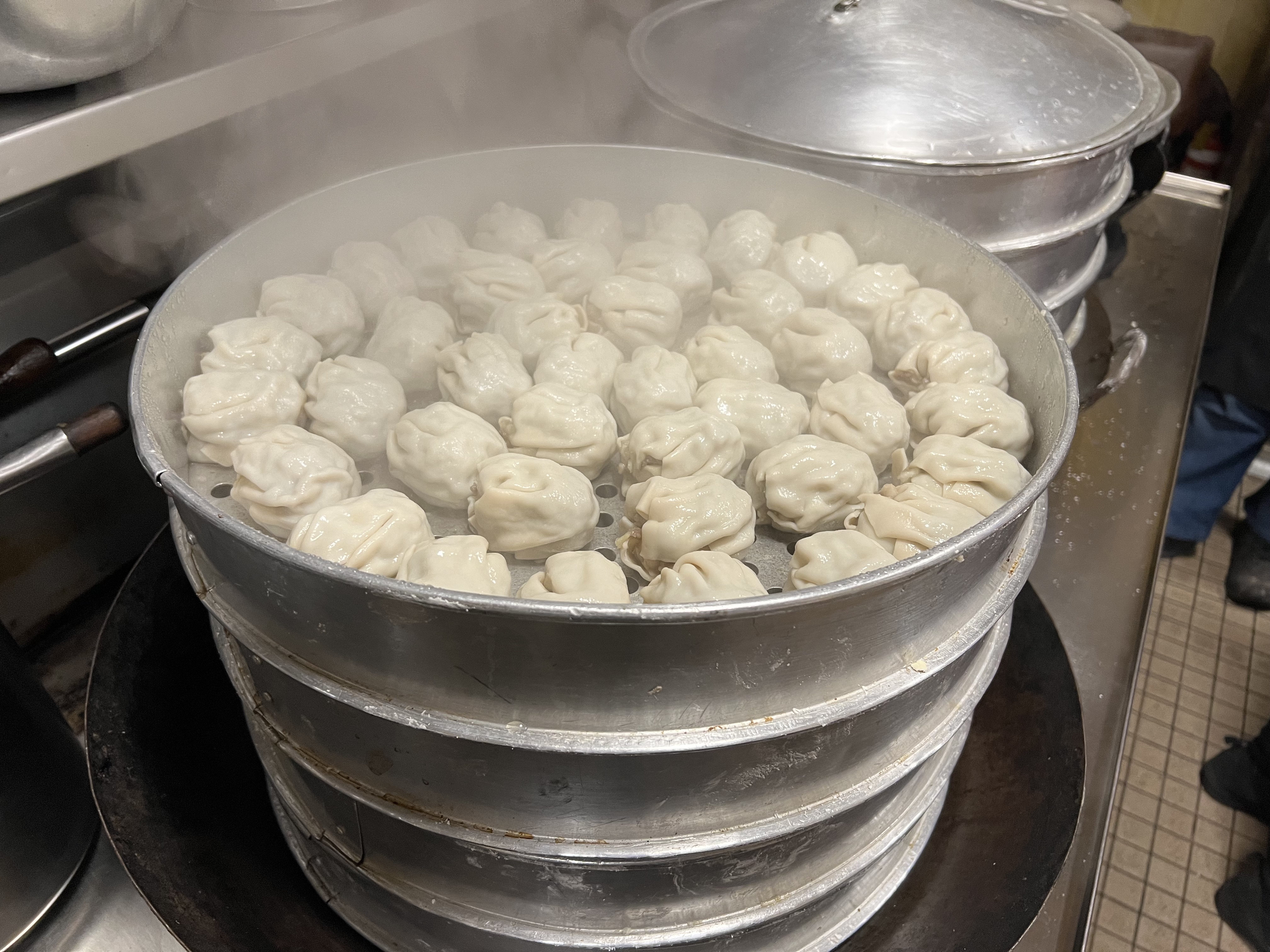 Steaming dim sims